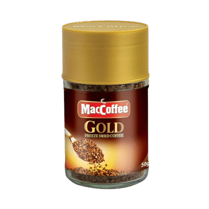 MacCoffee Gold Instant Freeze-Dried Coffee Jar 50g Premium Instant Coffee Malaysia