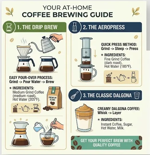 Types of Coffee You Can Make at Home: Easy Coffee Recipes for Beginners